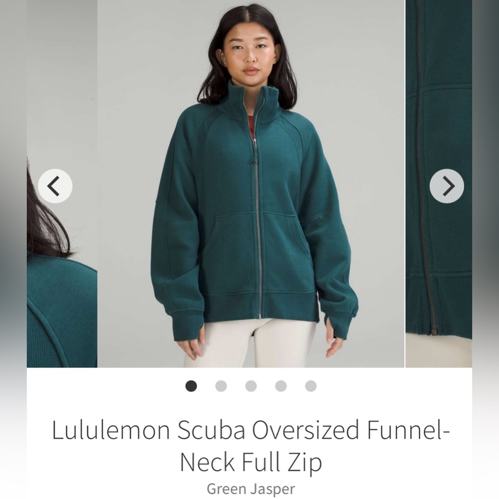 lululemon athletica Full-Zip Scuba Hoodie - Deep Teal Green